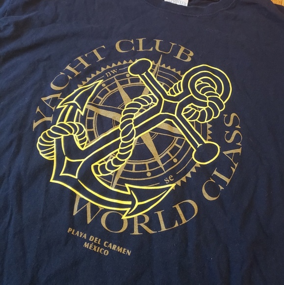 Yacht Club World Class Playa Del Carmen Mexico Tee - Picture 2 of 6